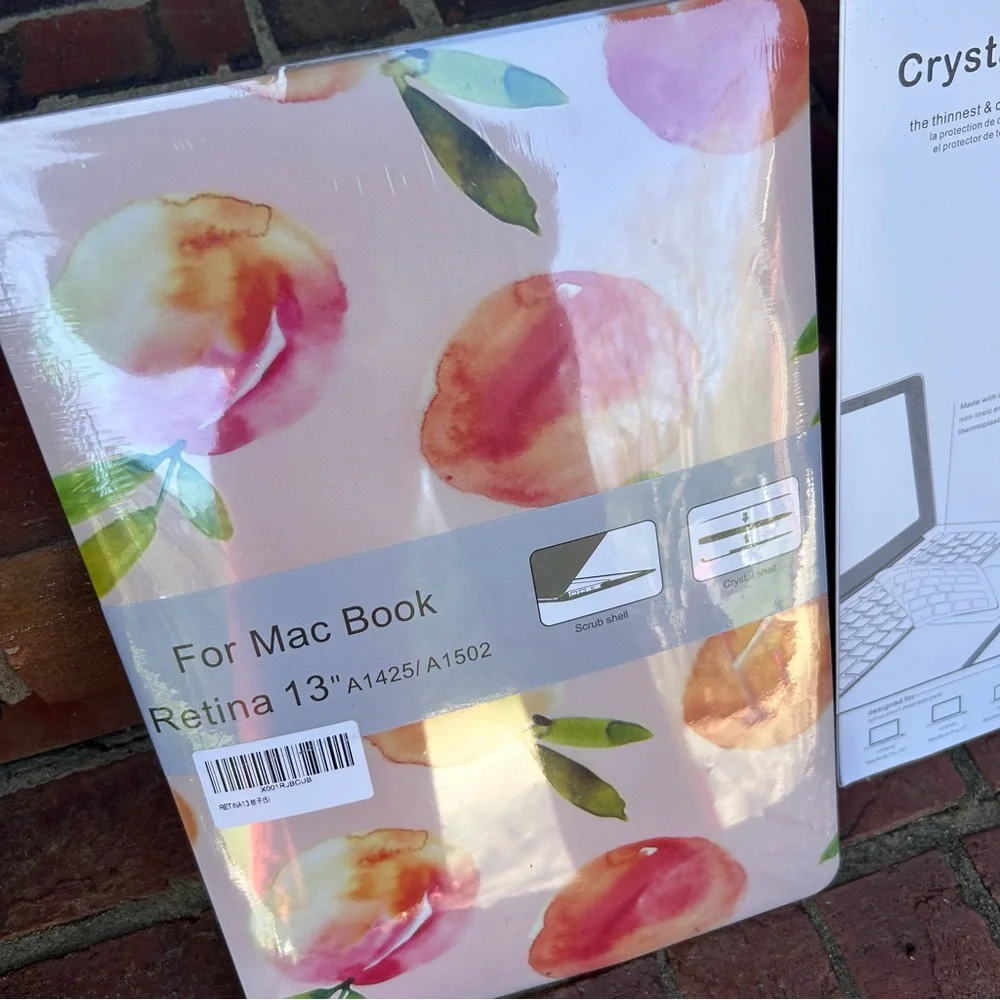 Keyboard Protector & Pink Peach MacBook Sleeve 13” Mac book